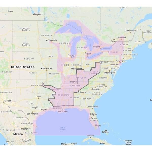 Furuno Gulf of Mexico, Great Lakes & Rivers - Vector Chart & Standard Resolution Satellite Photos f/Part of the Great Lakes - Unlock Code