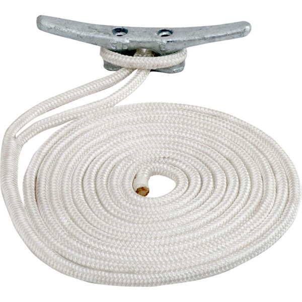 Sea-Dog Double Braided Nylon Dock Line - 5/8" x 30' - White