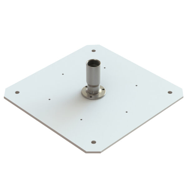Seaview Starlink Adapter Plate f/24" KVH Domes w/Starlink Stainless Steel 1"-14 Threaded Adapter & Stainless Steel Fixed Base