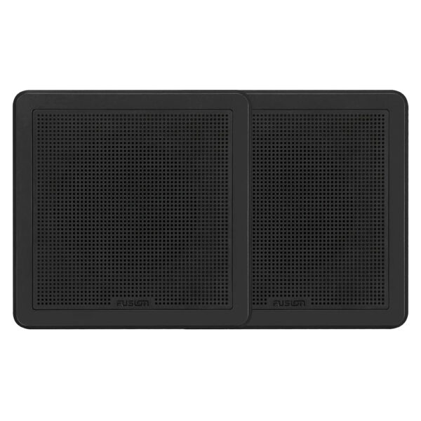 Fusion FM-F77RB FM Series 7.7" Flush Mount Square Marine Speakers - Black Grill - 200W