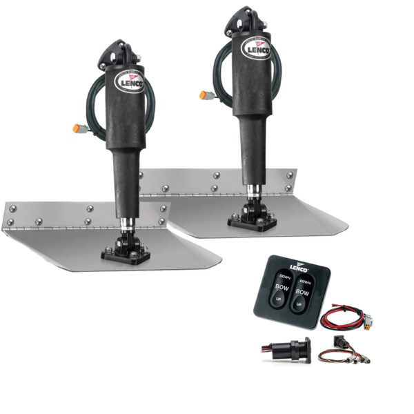 Lenco 9" x 30" Standard Trim Tab Kit w/Standard Tactile Switch Kit 12V