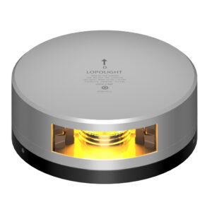 Lopolight Yellow Towing Light – 2NM – Silver Housing w/FB Base Lopolight Yellow Towing Light – 2NM – Silver Housing w/FB Base