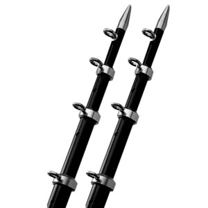 TACO 15′ Black/Silver Outrigger Poles – 1-1/8″ Diameter