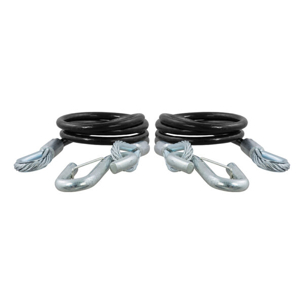 CURT 44-1/2" Safety Cables w/2 Snap Hooks - 5,000 lbs. - Vinyl Coated - 2 Pack