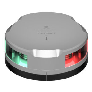 Lopolight Tri-Color Nav Light – 1NM – Silver Housing w/FB Base Lopolight Tri-Color Nav Light – 1NM – Silver Housing w/FB Base