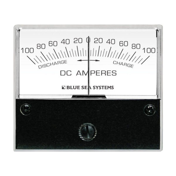 Blue Sea 8253 DC Zero Center Analog Ammeter - 2-3/4" Face, 100-0-100 Amperes DC