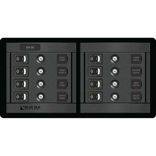 Blue Sea 1456 8 Position Switch CLB Horizontal