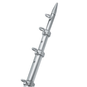 TACO 12′ Silver/Silver Center Rigger Pole – 1-1/8″ Diameter