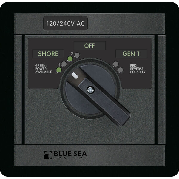 Blue Sea 1480 10/240V AC Rotary 65A OFF + 2 Sources 2x120V/1x240V