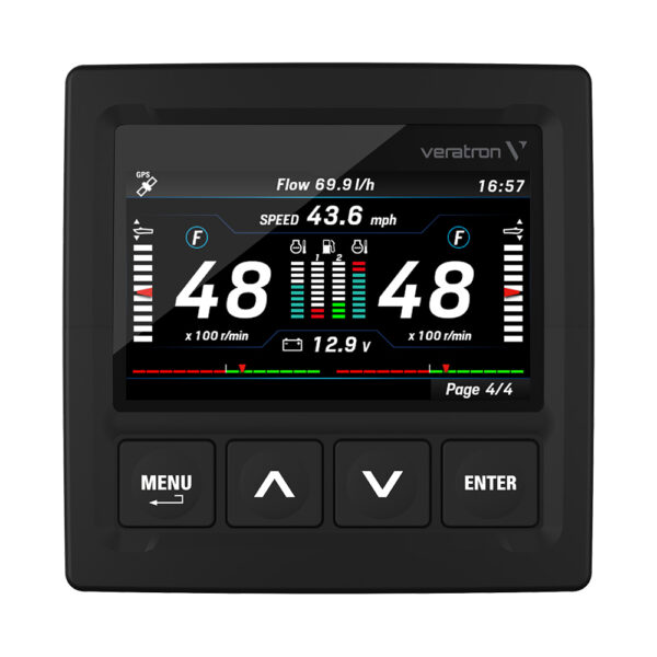 Veratron OceanLink® 4.3" NMEA 2000® Certified TFT Gateway - Black
