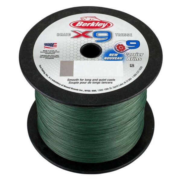 Berkley x9 Braid Low-Vis Green - 65lb - 2188 yds - X9BBK65-22