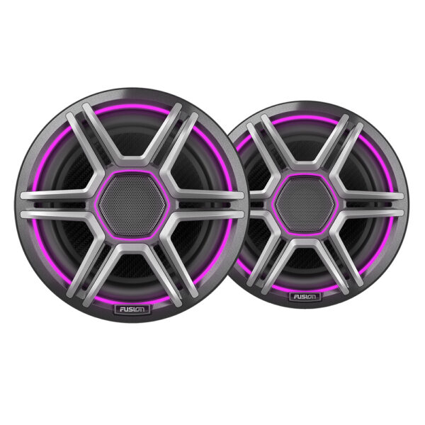 Fusion Apollo™ 7.7" LED Marine Speakers w/Sports Grey Grille