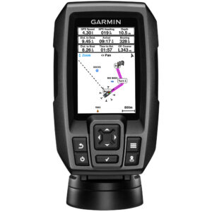 Garmin STRIKER™ 4 Fishfinder Worldwide Version w/77/200kHz – 4-Pin Transducer w/Transom & Trolling Motor Mounts