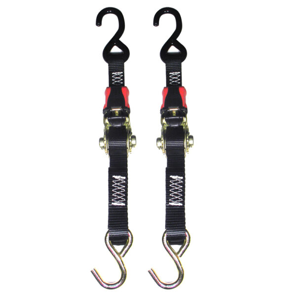 Rod Saver Rubber Ratchet Tie-Down - 1" x 6' - Pair
