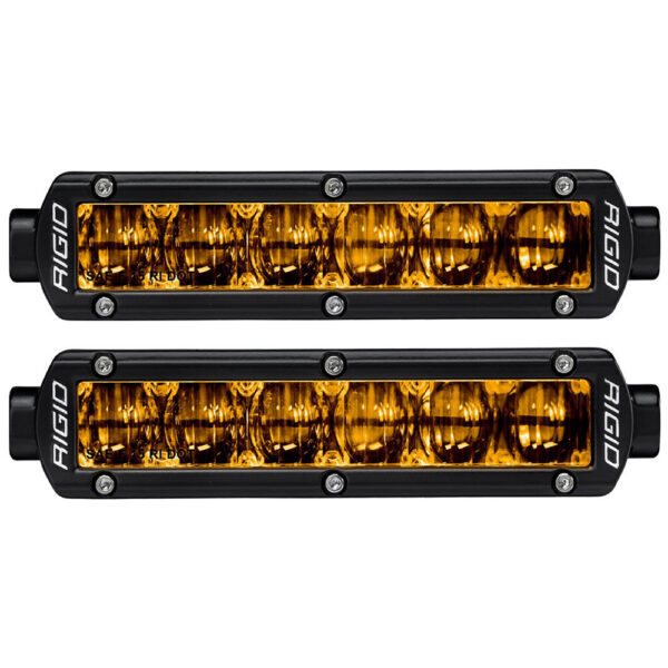 RIGID Industries 6" SR-Series SAE Compliant Fog Light - Black w/Yellow Light
