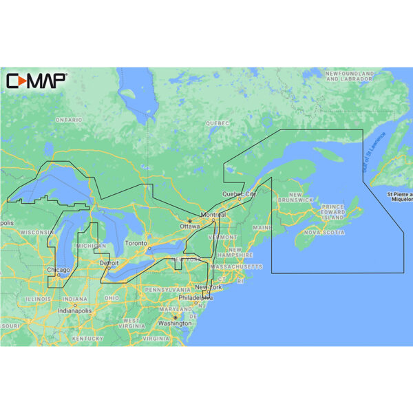 C-MAP M-NA-Y201-MS Great Lakes To Nova Scotia REVEAL™ Coastal Chart