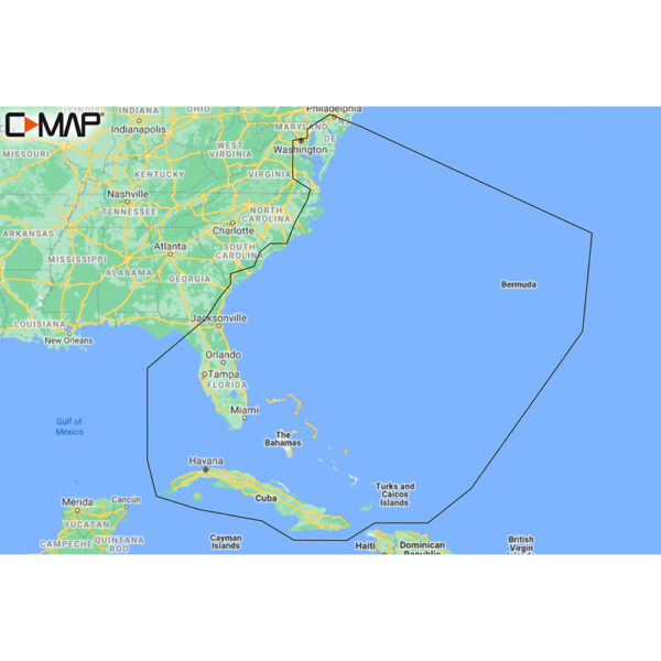 C-MAP M-NA-Y203-MS Chesapeake Bay to Bahamas REVEAL™ Coastal Chart