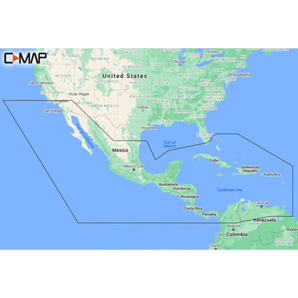C-MAP M-NA-Y205-MS Central America & Caribbean REVEAL™ Coastal Chart
