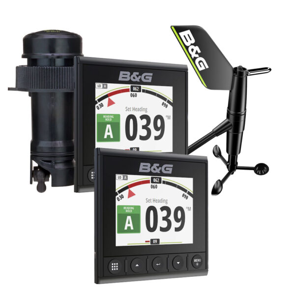 B&G Triton2 Speed, Depth & Wireless Wind System Pack - 2 Triton² 4.1" Color Display, DST810 Transducer, WS320 Wireless Wind Sensor & NMEA2000 Starter Kit