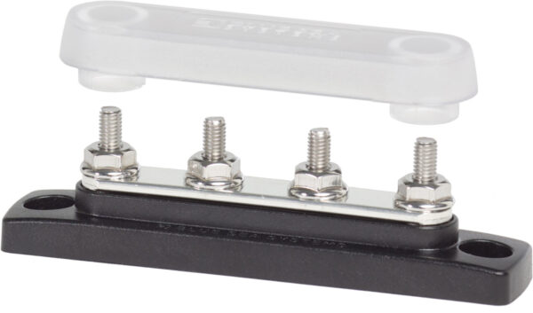 Blue Sea Common 100A MiniBus Four #10-32 Studs With Cover