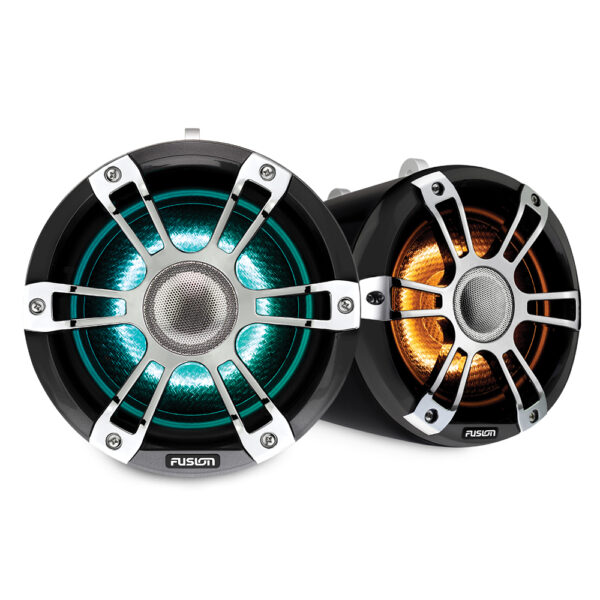 Fusion SG-FLT772SPC 7.7in Towe Speaker Chrome With CRGBW Lighting
