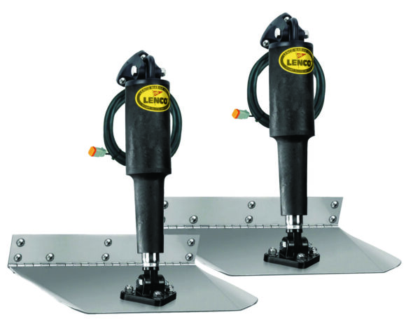 Lenco 9inx9in Standard Mount Trim Tab Kit 12v Requires Switch