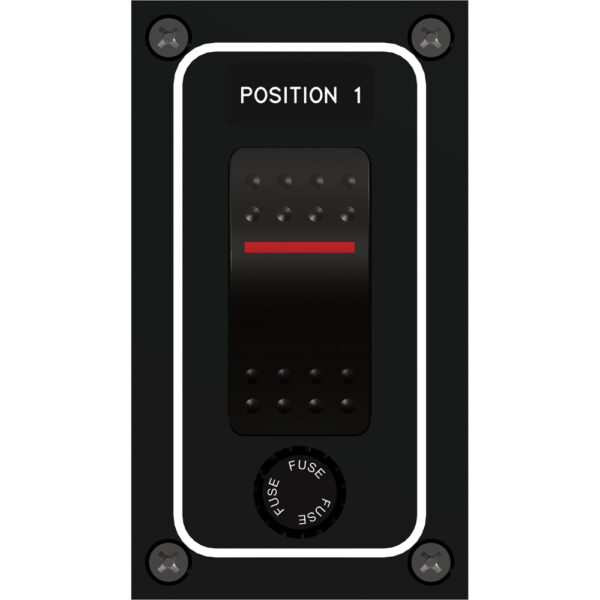 Paneltronics Waterproof Panel - DC 1-Position Illuminated Rocker Switch & Fuse