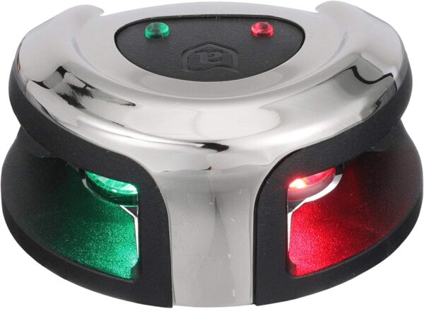 Attwood LightArmor Deck Mount LED Navigation Light 2NM Stainless Steel Bi-Color